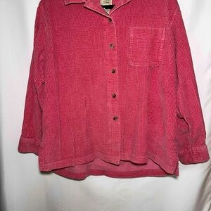 L.L. Bean Vibrant Pink Corduroy Shirt